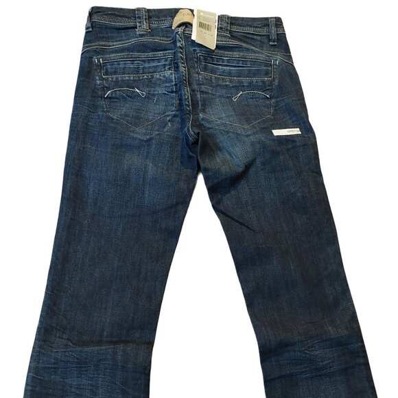 G-Star 3301 Speed Bell Cut Flare Trash Wash Blue Denim Jeans Sz 26 x 35 NWT - Picture 7 of 10